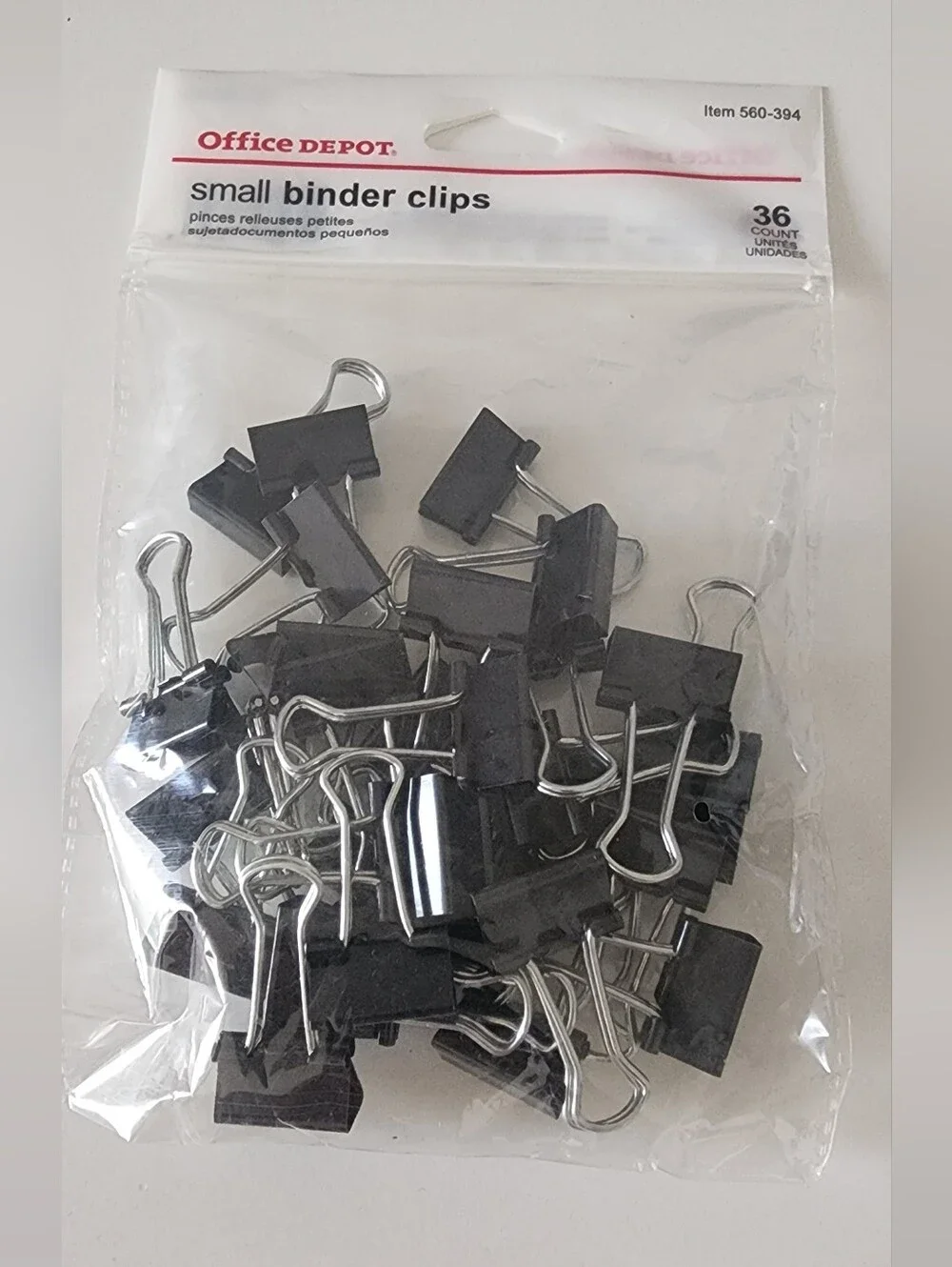 Office Depot small binder clips pack of 36 New